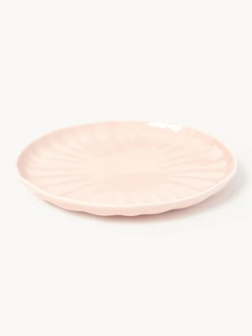 Vajillas Completas|Menaje De Mesa>Westwing Collection Vajilla de porcelana con relieves Sali, 4 comensales (12 pzas.) Rosa claro