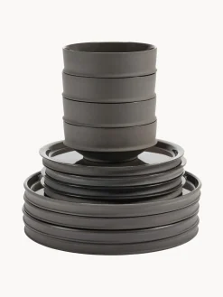 Vajillas Completas|Menaje De Mesa>SERAX Vajilla de porcelana con esmalte reactivo Dune, 4 comensales (12 pzas.)