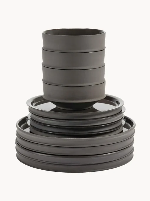 Vajillas Completas|Menaje De Mesa>SERAX Vajilla de porcelana con esmalte reactivo Dune, 4 comensales (12 pzas.)