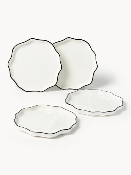 Vajillas Completas|Menaje De Mesa>Westwing Collection Vajilla de porcelana con volantes Bia, 4 comensales, 12 pzas.