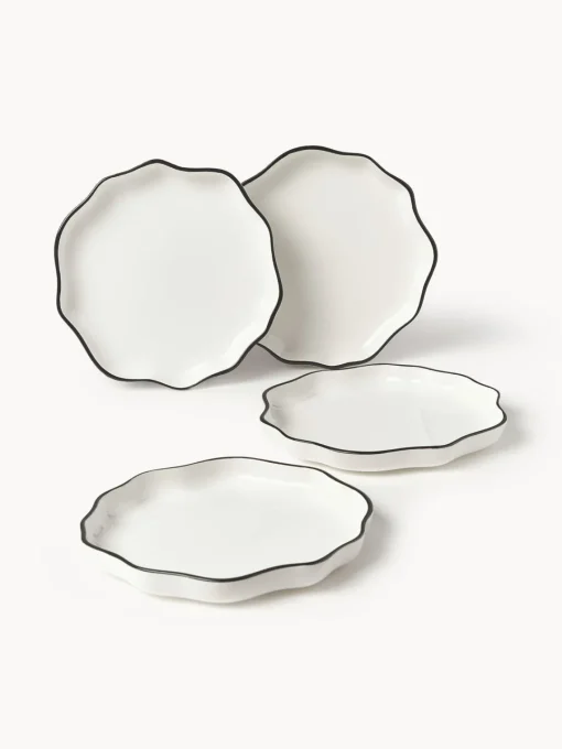 Vajillas Completas|Menaje De Mesa>Westwing Collection Vajilla de porcelana con volantes Bia, 4 comensales, 12 pzas.