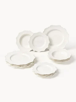 Vajillas Completas|Menaje De Mesa>Westwing Collection Vajilla de porcelana Grace, 4 personas (12 pzas.)