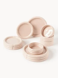 Vajillas Completas|Menaje De Mesa>Westwing Collection Vajilla de porcelana Maira, 4 personas (12 pzas.) Rosa pálido