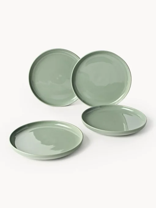 Vajillas Completas|Menaje De Mesa>Westwing Collection Vajilla de porcelana Nessa, 4 comensales (12 pzas.) Verde salvia brillante