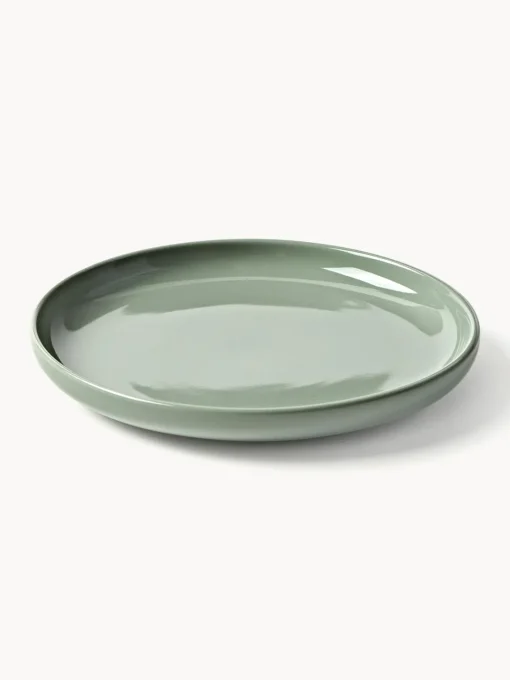 Vajillas Completas|Menaje De Mesa>Westwing Collection Vajilla de porcelana Nessa, 4 comensales (12 pzas.) Verde salvia brillante