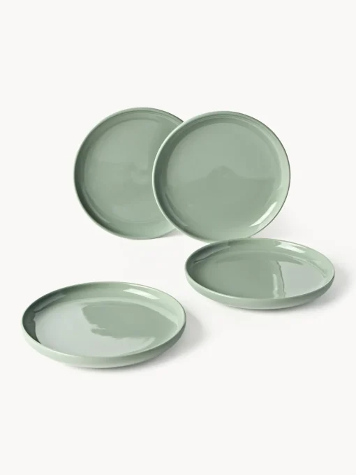 Vajillas Completas|Menaje De Mesa>Westwing Collection Vajilla de porcelana Nessa, 4 comensales (12 pzas.) Verde salvia brillante