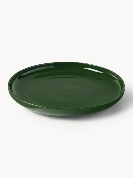 Vajillas Completas|Menaje De Mesa>Westwing Collection Vajilla de porcelana Nessa, 4 comensales (12 pzas.) Verde oscuro brillante