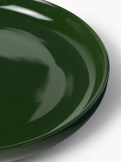 Vajillas Completas|Menaje De Mesa>Westwing Collection Vajilla de porcelana Nessa, 4 comensales (12 pzas.) Verde oscuro brillante