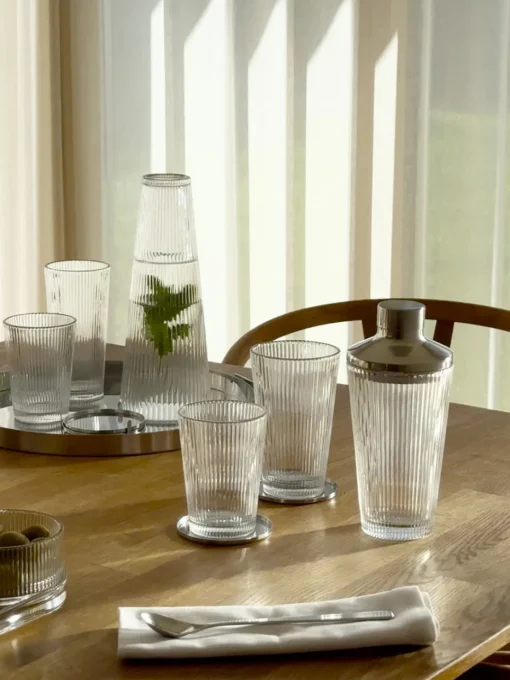 Sale Vasos altos con relieves Pilastro, 4 uds. Vajillas Completas|Menaje De Mesa