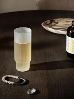 Clearance Vasos altos soplados con relieve Ripple, 4 uds. Copas De Cóctel|Vajillas Completas