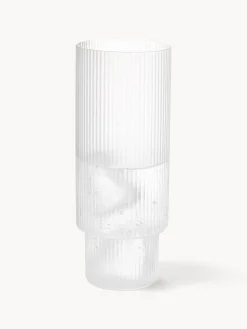 Clearance Vasos altos soplados con relieve Ripple, 4 uds. Copas De Cóctel|Vajillas Completas