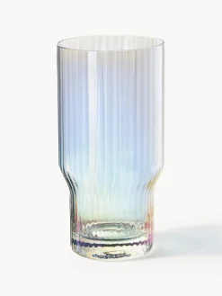 Copas De Cóctel|Vajillas Completas>Westwing Collection Vasos altos soplados con relieve y brillo nacarado Juno, 4 uds.