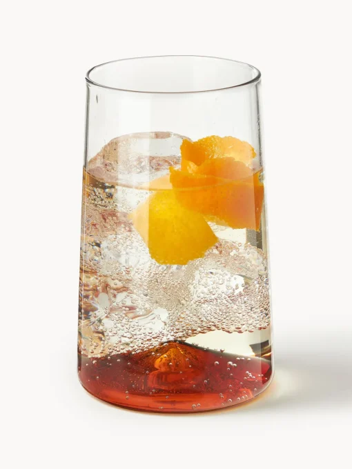 Copas De Cóctel|Vajillas Completas>Westwing Collection Vasos altos soplados Hadley, 4 uds. Transparente, naranja