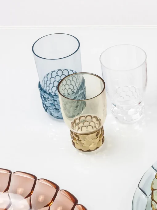 Vasos|Vajillas Completas>Kartell Vasos con relieves Jellies, 4 uds. Verde claro