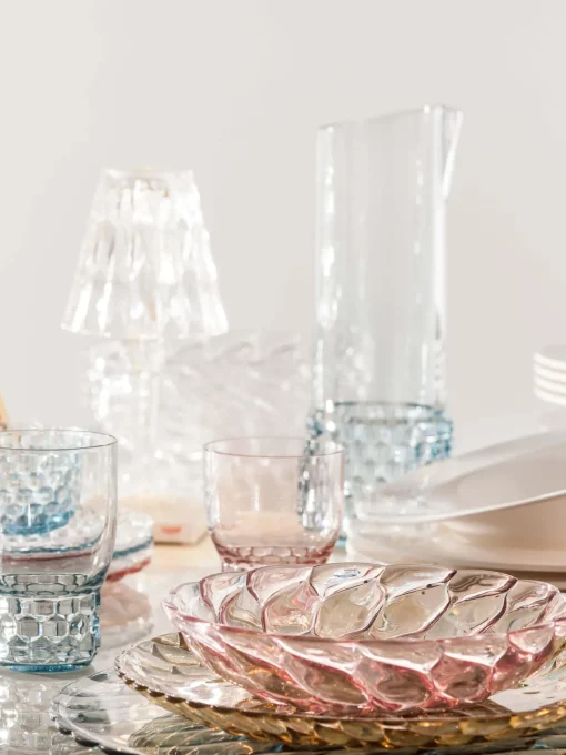 Vasos|Vajillas Completas>Kartell Vasos con relieves Jellies, 4 uds. Azul claro transparente