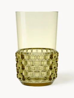 Vasos|Vajillas Completas>Kartell Vasos con relieves Jellies, 4 uds. Verde oliva