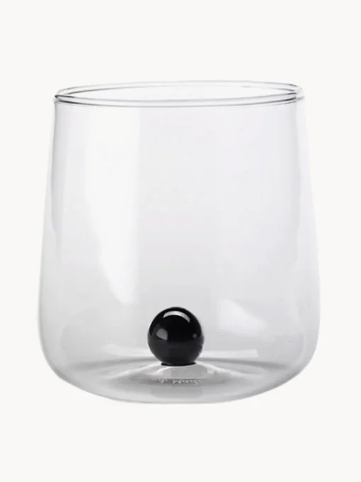 Outlet Vasos de agua artesanales soplados de vidrio borosilicato Bilia, 6 uds. Vasos|Vajillas Completas