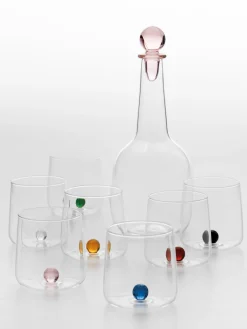 Outlet Vasos de agua artesanales soplados de vidrio borosilicato Bilia, 6 uds. Vasos|Vajillas Completas