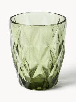 Vasos|Vajillas Completas></noscript>Westwing Collection Vasos de agua con patrón texturizado Colorado, 4 uds. Azul, malva, gris, verde