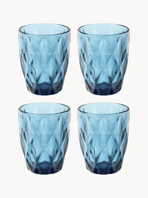 Discount Vasos de agua con patrón texturizado Colorado, 4 uds. Vasos|Vajillas Completas