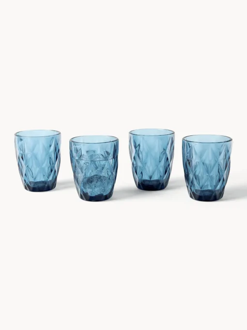 Discount Vasos de agua con patrón texturizado Colorado, 4 uds. Vasos|Vajillas Completas