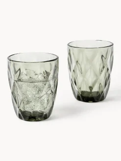 Sale Vasos de agua con patrón texturizado Colorado, 4 uds. Vasos|Vajillas Completas
