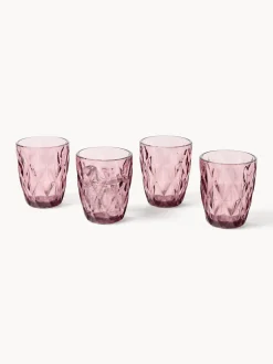 Discount Vasos de agua con patrón texturizado Colorado, 4 uds. Vasos|Vajillas Completas