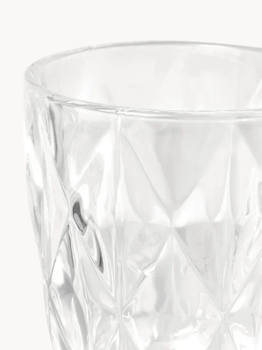Vasos|Vajillas Completas>Westwing Collection Vasos de agua con relieve Colorado, 4 uds. Transparente