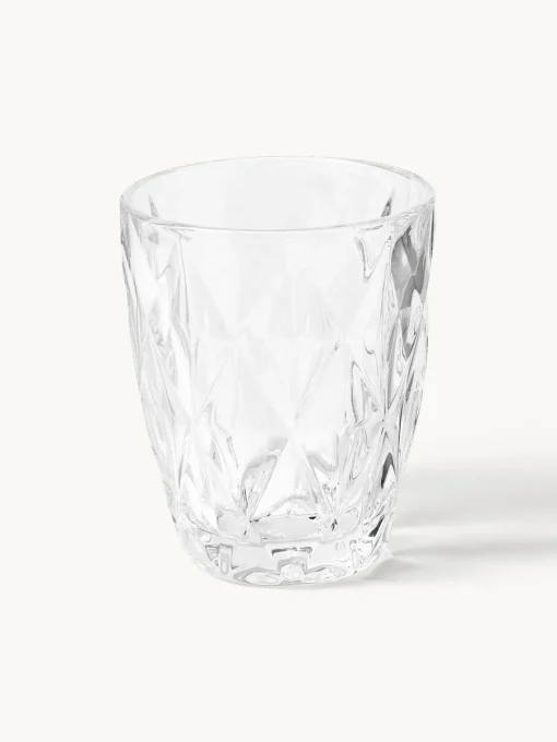 Vasos|Vajillas Completas>Westwing Collection Vasos de agua con relieve Colorado, 4 uds. Transparente