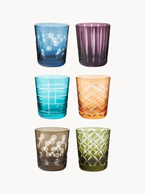 Vasos|Vajillas Completas>POLSPOTTEN Vasos de agua Cuttings, 6 pzas.