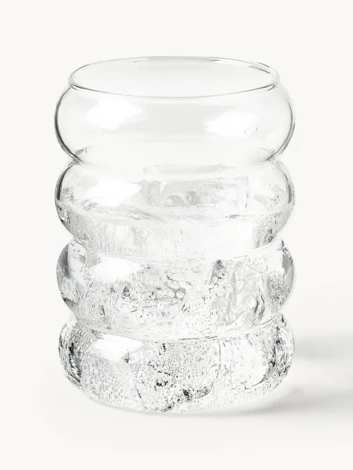 Hot Vasos de agua soplados Bubbly, 4 uds. Vasos|Vajillas Completas