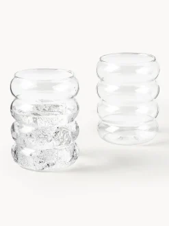 Hot Vasos de agua soplados Bubbly, 4 uds. Vasos|Vajillas Completas