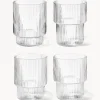 Outlet Vasos de agua soplados con textura acanalada Ripple, 4 uds. Vasos|Vajillas Completas