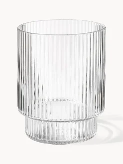 Outlet Vasos de agua soplados con textura acanalada Ripple, 4 uds. Vasos|Vajillas Completas