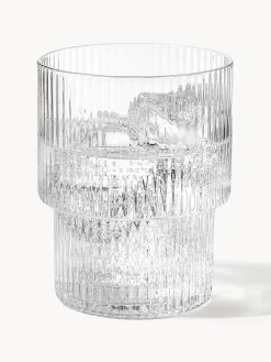 Outlet Vasos de agua soplados con textura acanalada Ripple, 4 uds. Vasos|Vajillas Completas