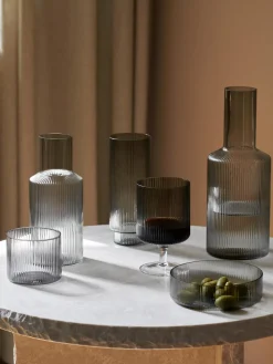 Clearance Vasos de agua soplados con relieves Ripple, 4 uds. Vasos|Vajillas Completas