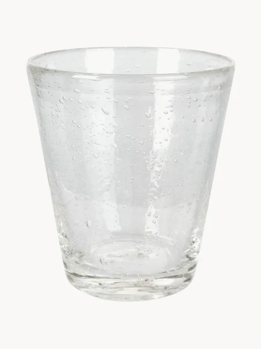 Vasos|Vajillas Completas>Villa D'Este Home Tivoli Vasos de agua soplados con burbujas Cancun, 6 uds. Tonos turquesa y verdes, transparente