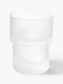 Clearance Vasos de agua soplados con relieves Ripple, 4 uds. Vasos|Vajillas Completas