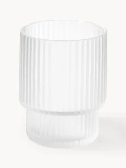 Clearance Vasos de agua soplados con relieves Ripple, 4 uds. Vasos|Vajillas Completas