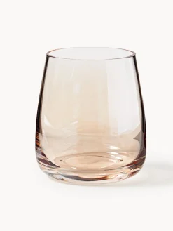 Vasos|Vajillas Completas>Westwing Collection Vasos de agua soplados Ellery, 4 uds. Ocre transparente