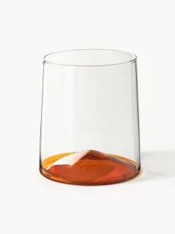 Vasos|Vajillas Completas>Westwing Collection Vasos de agua soplados Hadley, 4 uds. Transparente, naranja