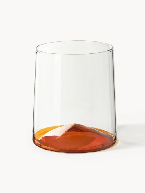 Vasos|Vajillas Completas>Westwing Collection Vasos de agua soplados Hadley, 4 uds. Transparente, naranja