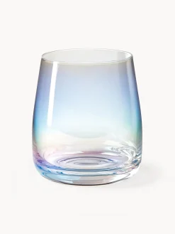 Clearance Vasos de agua soplados iridiscentes Ellery, 4 uds. Vasos|Vajillas Completas
