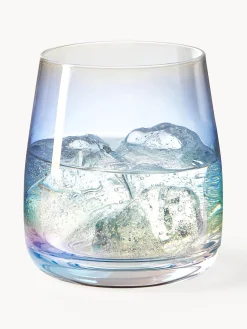 Clearance Vasos de agua soplados iridiscentes Ellery, 4 uds. Vasos|Vajillas Completas
