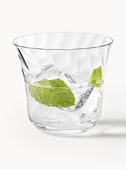 Vasos|Vajillas Completas>Westwing Collection Vasos de agua soplados Swirl, 4 uds.