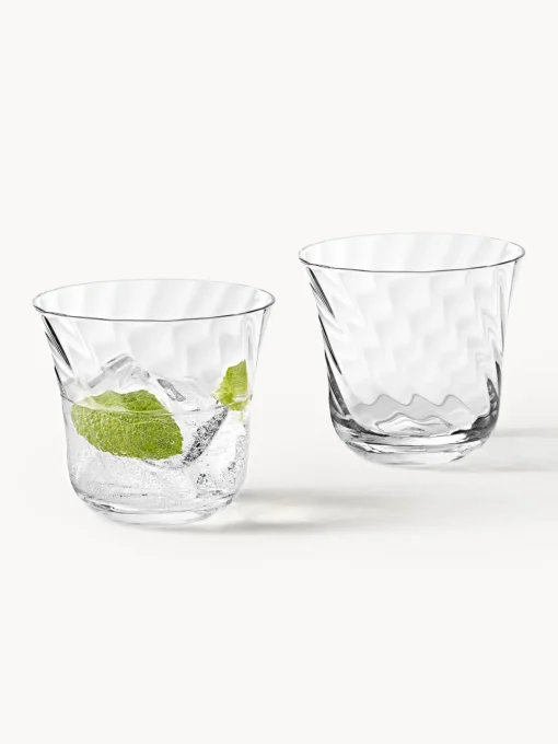 Vasos|Vajillas Completas>Westwing Collection Vasos de agua soplados Swirl, 4 uds.