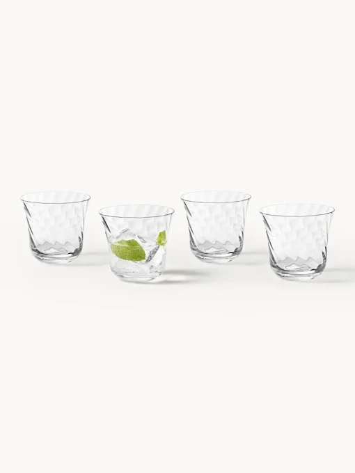 Vasos|Vajillas Completas>Westwing Collection Vasos de agua soplados Swirl, 4 uds.