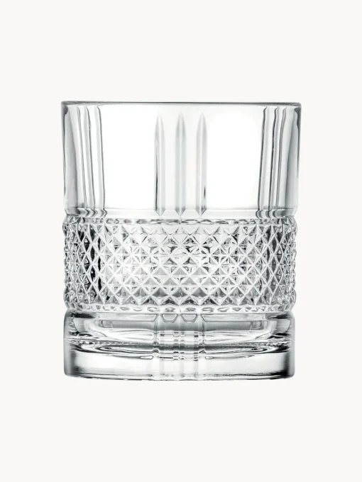 Sale Vasos de cristal con relieve Brillante, 6 uds. Copas De Cóctel|Vajillas Completas