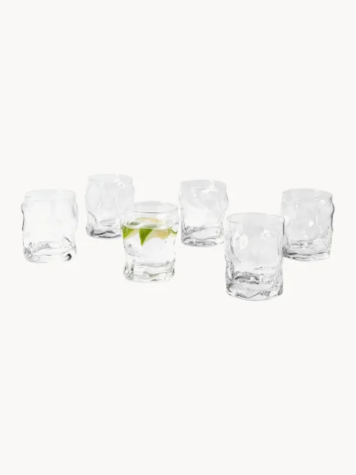 Sale Vasos de forma orgánica Sorgente, 6 uds. Vasos|Vajillas Completas