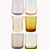 Vasos|Vajillas Completas>Bitossi Home Vasos de vidrio soplado Desiguale, 6 uds., tamaños y colores diferentes